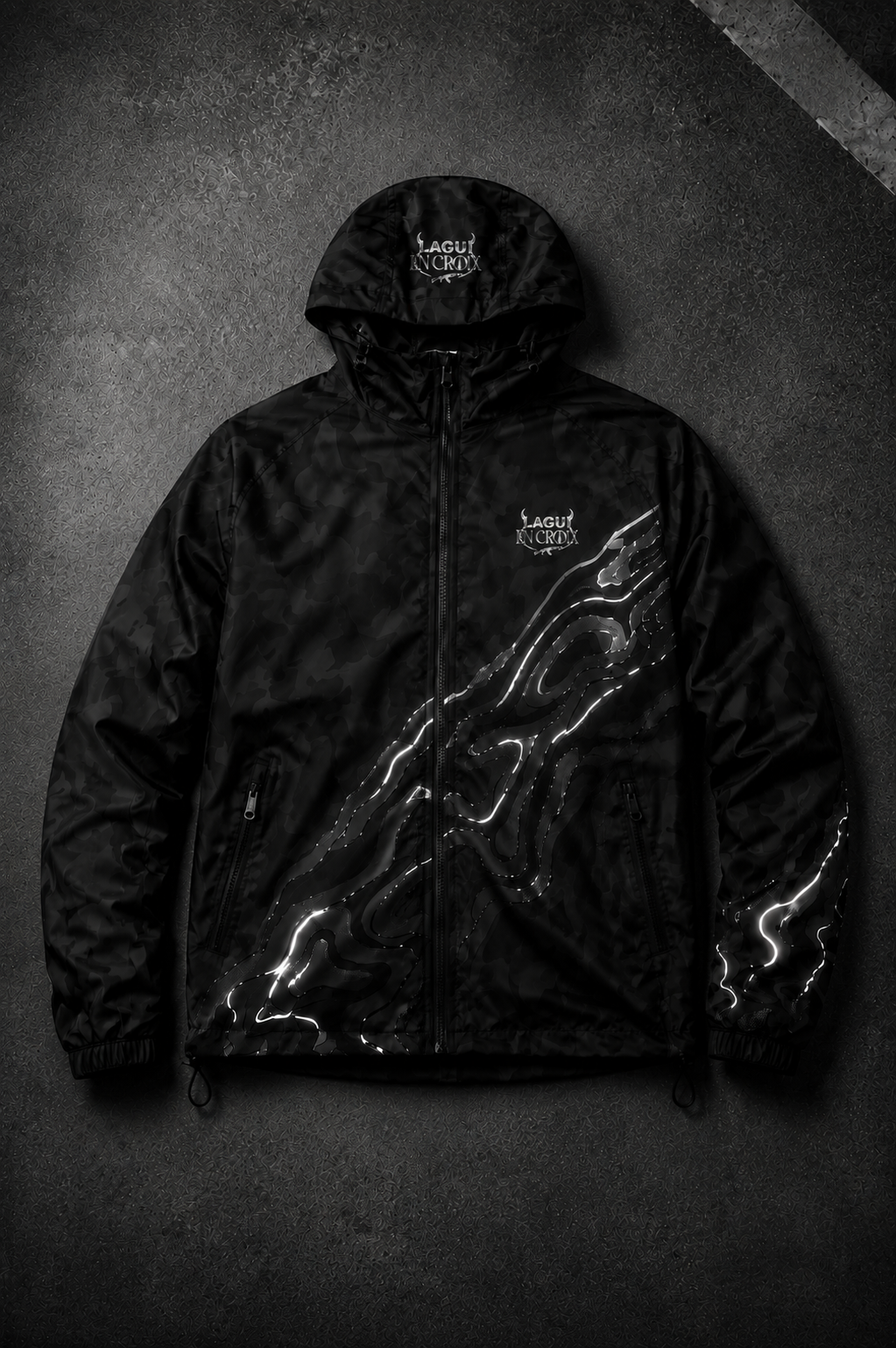 VESTE EN CROIX NOIR — visuel 2